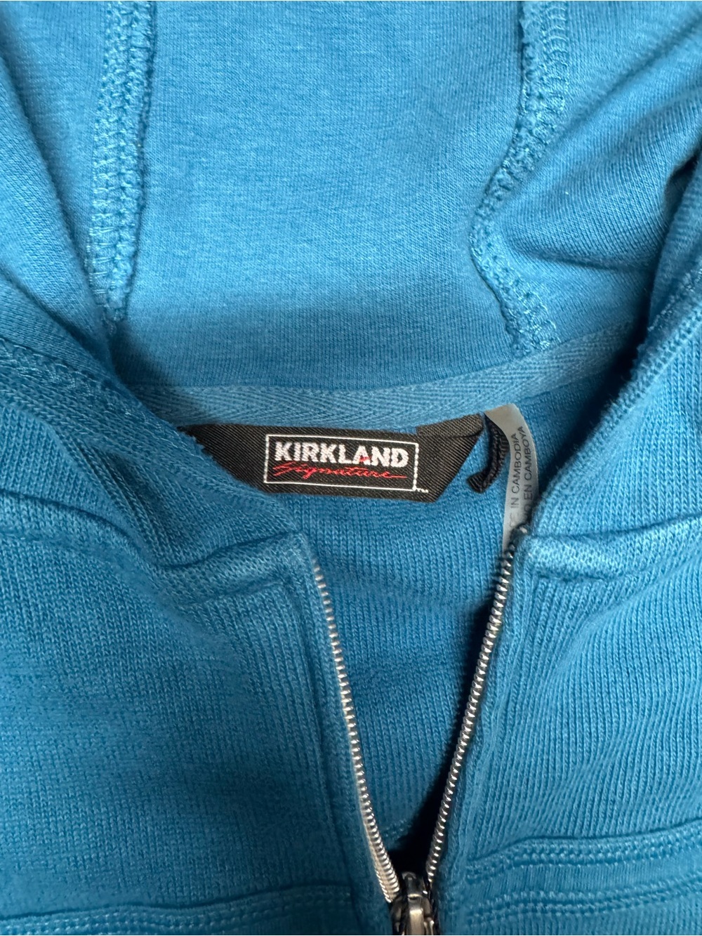 Kirkland Signature Women’s XXL Blue Full Zip Hoodie Sweatshirt - Picture 5 of 13